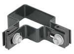 Clamp Strend Pro EUROSTANDARD, 60x40 mm, corner, anthracite, Zn+PVC, RAL7016, for square post