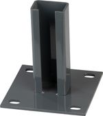 Base Strend Pro EUROSTANDARD, 60x40 mm, anthracite, RAL7016, for anchoring, for post