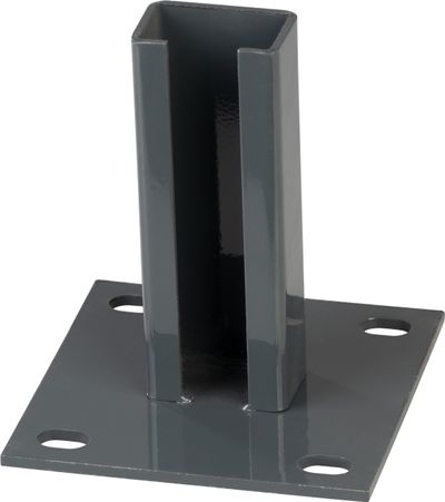 Support Base Bracket Strend Pro EUROSTANDARD, 60x40 mm, anthracite, RAL7016, for post anchoring