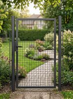 Brána Strend Pro METALTEC ECO, 1000/1200/50x50 mm, hranatý rám, antracit, jednokrídlová, záhradná, ZN+PVC, RAL7016