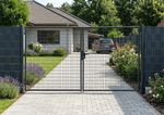 Gate Strend Pro METALTEC DUO, 3580/1450/100x50 mm, anthracite, double-leaf, garden, galvanized+PVC,