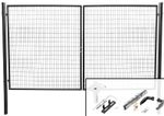 Gate Strend Pro METALTEC DUO, 3580/1950/100x50 mm, anthracite, double-leaf, garden, galvanized+PVC,