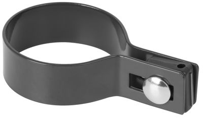 Átölelő bilincs Strend Pro EUROSTANDARD, 60 mm,  vég, antracit, Zn+PVC, RAL7016, kerek oszlopra