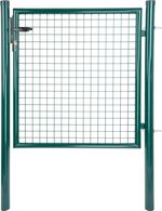 Brána Strend Pro METALTEC ECO 2, 1000/1000/50x50 mm, okrúhly rám, zelená, jednokrídlová, záhradná, ZN+PVC, RAL6005