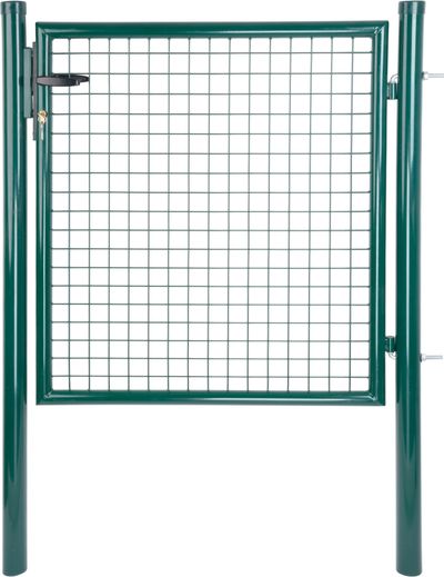 Gate METALTEC ECO 2, 1000/1000/50x50 mm, round, green, single gate, ZN+PVC, RAL6005
