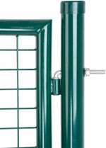 Kapu Strend Pro METALTEC ECO 2, 1000/1500/50x50 mm, kerek keret, zöld, egyszárnyú, kerti, ZN+PVC, RA