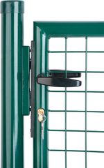 Kapu Strend Pro METALTEC ECO 2, 1000/1800/50x50 mm, kerek keret, zöld, egyszárnyú, kerti, ZN+PVC, RA