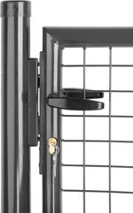 Kapu Strend Pro METALTEC ECO 2, 1000/2000/50x50 mm, kerek keret, antracit, egyszárnyú, kerti, ZN+PVC