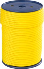 Rope Strend Pro Premium, PPV, 6 mm, cord, braided, yellow, with core, L-100 m
