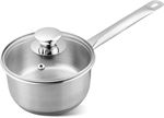 Nyeles lábas MagicHome Chloe, 14 cm, 1 liter, üvegfedővel, rozsdamentes