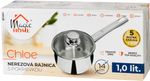Nyeles lábas MagicHome Chloe, 14 cm, 1 liter, üvegfedővel, rozsdamentes