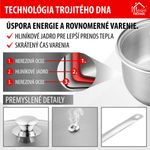 Saucepan MagicHome Chloe, 14 cm, 1 L, with glass lid, stainless steel