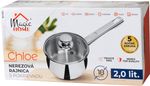 Nyeles lábas MagicHome Chloe, 18 cm, 2 liter, üvegfedővel, rozsdamentes