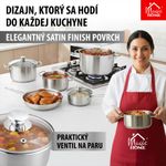 Saucepan MagicHome Chloe, 18 cm, 2 L, with glass lid, stainless steel