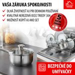 Nyeles lábas MagicHome Chloe, 18 cm, 2 liter, üvegfedővel, rozsdamentes