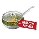 Pan MagicHome Chloe, 24 cm, 2.5 lit., with glass lid, stainless steel