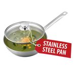 Frying pan MagicHome Chloe, 28 cm, 4 lit., with glass lid, stainless steel