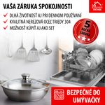 Serpenyő MagicHome Chloe, 26 cm, 3,2 liter, üvegfedővel, rozsdamentes acél