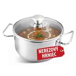 Kastról MagicHome Chloe, hrniec, 20 cm, 3 lit., so sklenenou pokrievkou, nerez