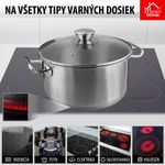 Kastról MagicHome Chloe, hrniec, 24 cm, 5,5 lit., so sklenenou pokrievkou, nerez