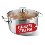 Casserole MagicHome Chloe, pot, 26 cm, 6.6 lit., with glass lid, stainless steel
