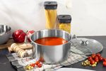Casserole MagicHome Chloe, 26 cm, 6.6 L, with glass lid, stainless steel