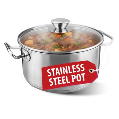 Kastról MagicHome Chloe, hrniec, 26 cm, 6,6 lit., so sklenenou pokrievkou, nerez