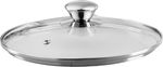 Pot MagicHome Chloe, 30 cm, 15 L, with glass lid, stainless steel