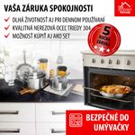 Edénykészlet MagicHome Chloe, serpenyő 24 cm, 3x lábas (3l, 4l és 6,6 l), nyeles lábas 2l, üvegfedőv