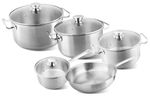 Edénykészlet MagicHome Chloe, serpenyő 24 cm, 3x lábas (3l, 4l és 6,6 l), nyeles lábas 2l, üvegfedőv