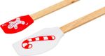 MagicHome sütő/főző spatula, karácsonyi, szilikon, piros/fehér nyomtatással, Eladó doboz 18 szett