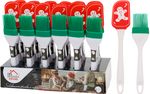 Spatula és kenőecset MagicHome, sütéshez/főzéshez, karácsonyi, szilikon, Sellbox 18 szett