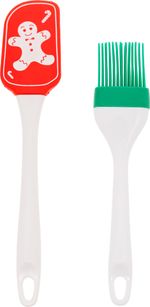 Spatula és kenőecset MagicHome, sütéshez/főzéshez, karácsonyi, szilikon, Sellbox 18 szett