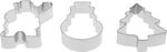 Cookie Cutter MagicHome Christmas, for baking, Christmas tree, Santa, snowman, mold, 3 pcs