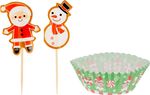 Paper and Picks Set MagicHome, Christmas, for baking muffins, 48-piece set