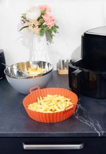 Sütőforma MagicHome, szilikon, forrólevegős fritőzbe, 20,5x20,5x6,5 cm