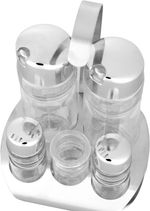 Spice Jar Set MagicHome, in stand, stainless steel