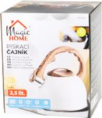 Teáskanna MagicHome, sípoló, fehér, 2500 ml
