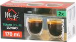 MagicHome Lungo pohár kávéhoz/teához, termó dupla fallal, 170 ml, 2 db/csomag