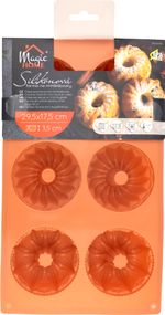 Baking Pan MagicHome, for baking, for mini bundt cakes, silicone, 29.5x17.5x3.5 cm