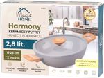 Fazék MagicHome Harmony, lapos, üvegfedővel, 26 cm