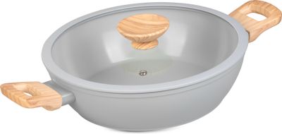 Edény MagicHome Harmony, sekély, üvegfedővel, 26 cm