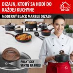 Saucepan MagicHome Black Marble Line, with glass lid, 16 cm