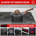 Saucepan MagicHome Black Marble Line, with glass lid, 16 cm