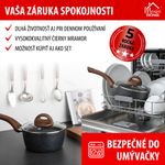Nyeles lábas MagicHome Black Marble Line, üvegfedővel, 16 cm