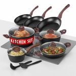 Cookware Set MagicHome Black Marble Line, 13-piece