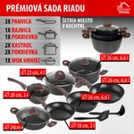 Edénykészlet MagicHome Black Marble Line, 13 részes