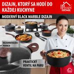 Cookware Set MagicHome Black Marble Line, 13-piece