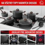 Cookware Set MagicHome Black Marble Line, 13-piece