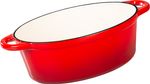 Pekáč MagicHome Castora line, oválny, kastról, 30 cm, 4,4 lit. s pokrievkou, smaltovaná liatina